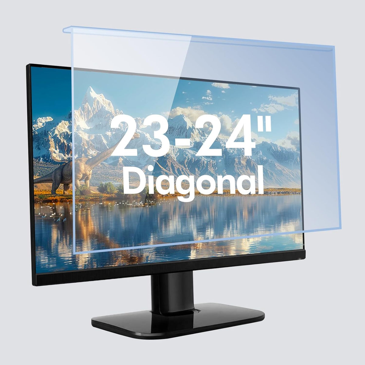 Filtro de luz azul de 23 a 24 pulgadas para monitor de computadora, pantalla de computadora, panel bloqueador de luz azul para monitor de escritorio de pantalla ancha de 23, 23.6, 23.8, 24 pulgadas, pantalla panorámica diagonal de computadora, monitor