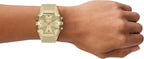 Reloj para hombre Diesel Spiked Cushion Chronograph de acero inoxidable tono dorado (Modelo: DZ4718)
