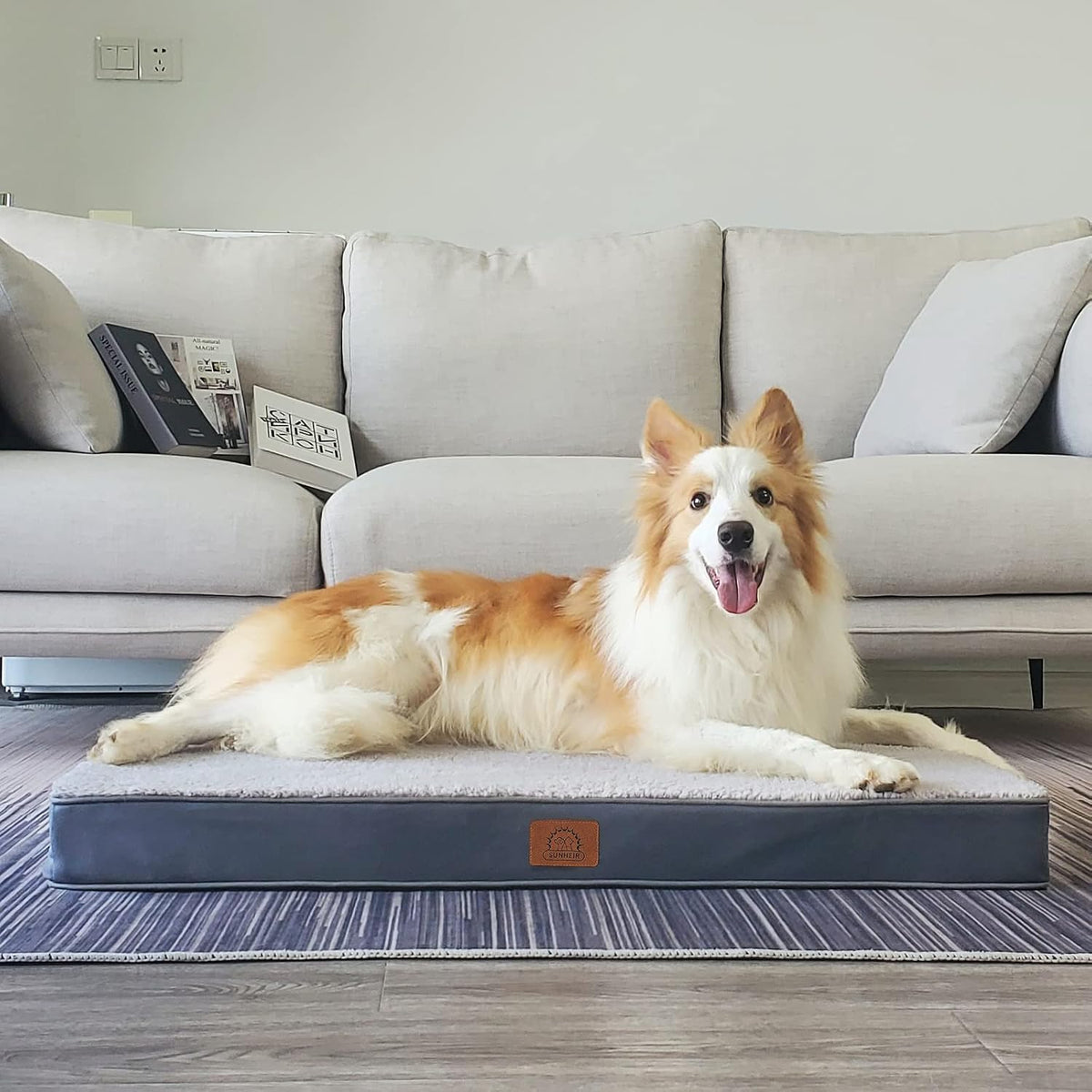 Cama ortopédica lavable para perros medianos, cama grande