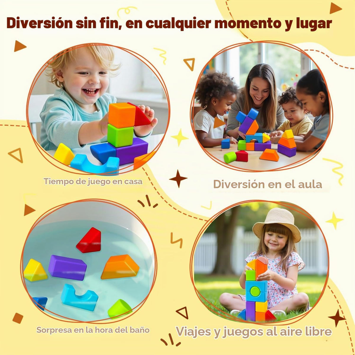 Bloques magnéticos multiforma, juego de bloques de construcción