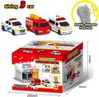 Rescue Station - Juego para niños, 3 bahías, estacionamiento