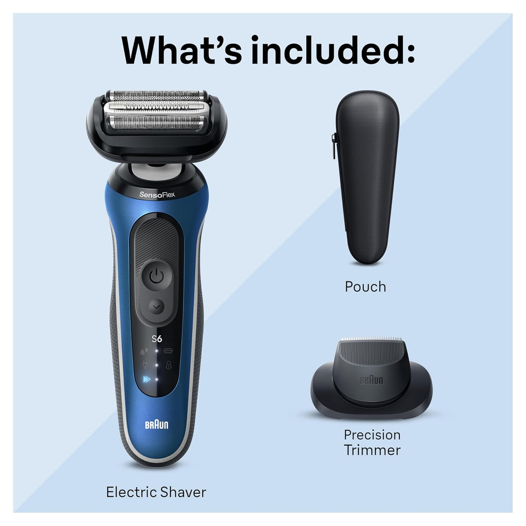 Braun Maquinilla de afeitar eléctrica para hombre, serie 6 6120s, a...