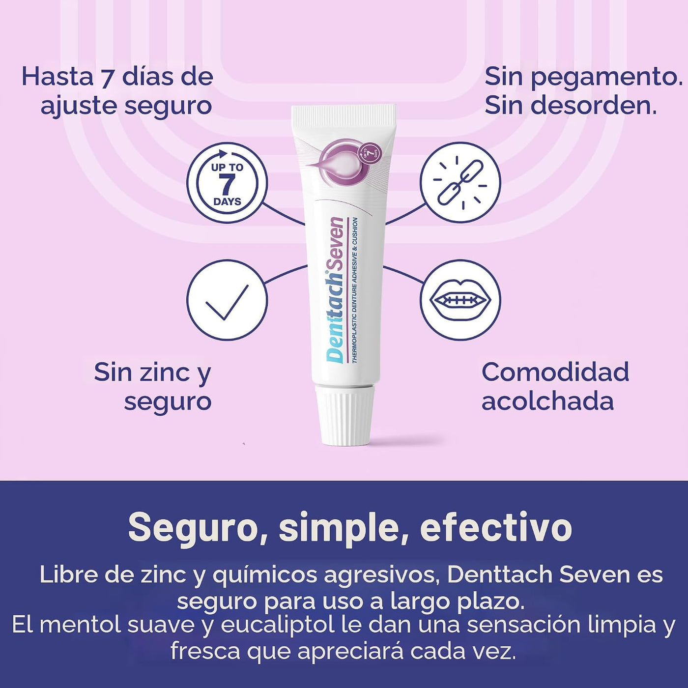 Denttach Adhesivo para Dentaduras, Adhesivo Termoplástico para Dent...