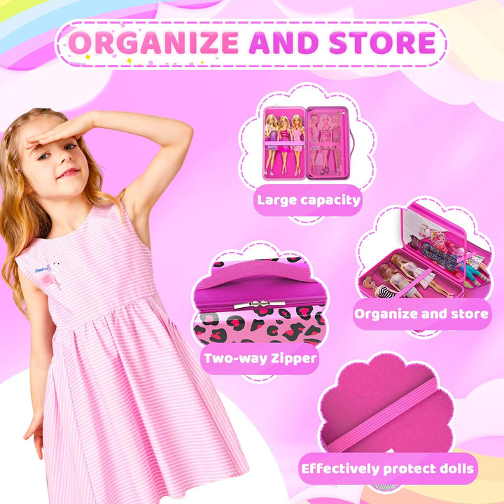 LININYHAO Funda de transporte compatible con muñecas Barbie de 12 p...
