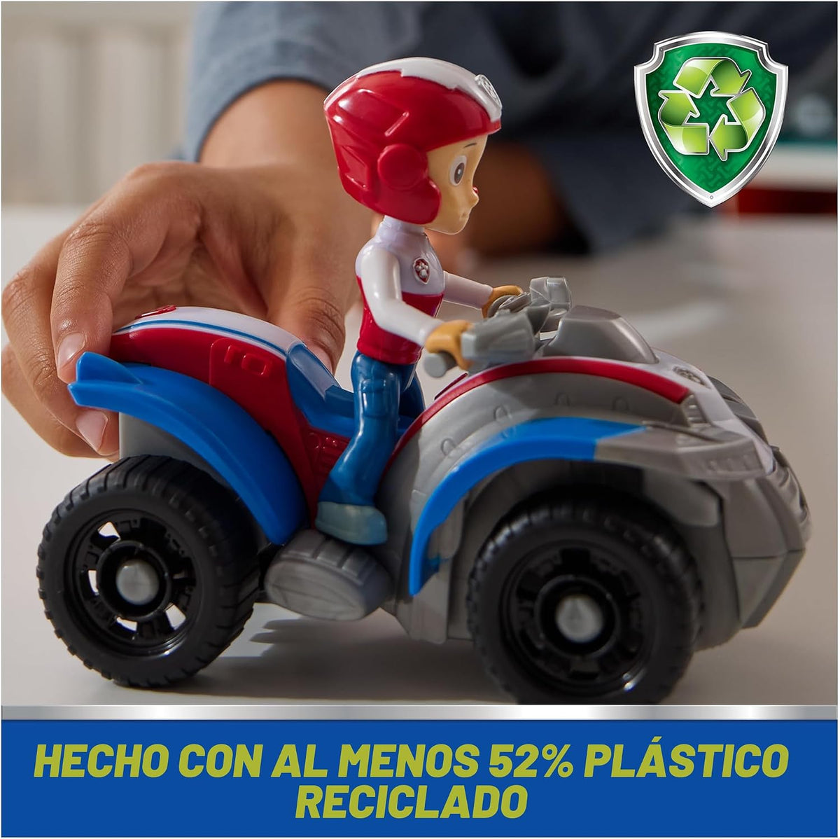 Paw Patrol, Ryder's ATV vehículo de juguete con figura de acción coleccionable, juguetes para niños y niñas de 3 años en adelante