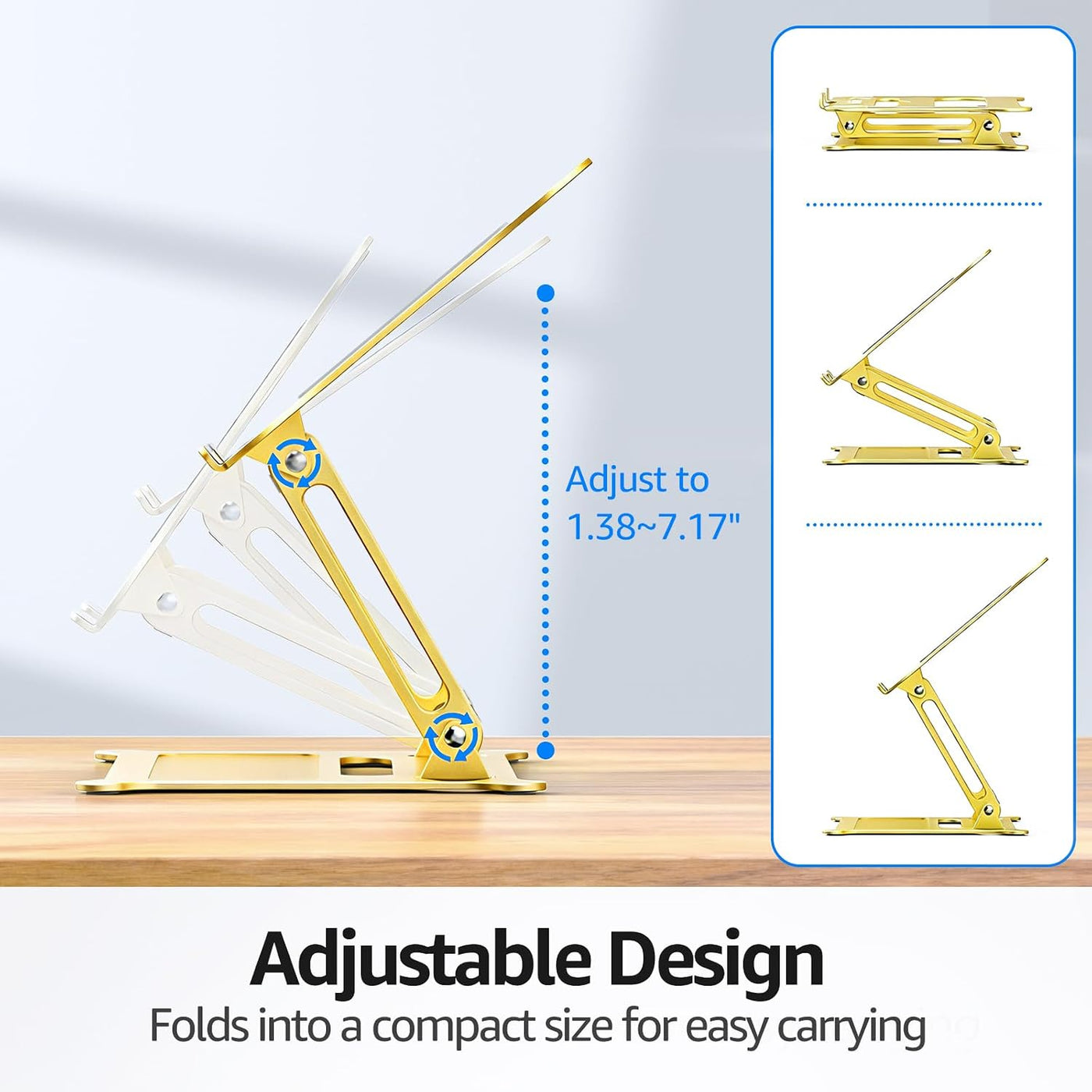 Urmust Soporte ajustable para laptop, soporte para computadora port...