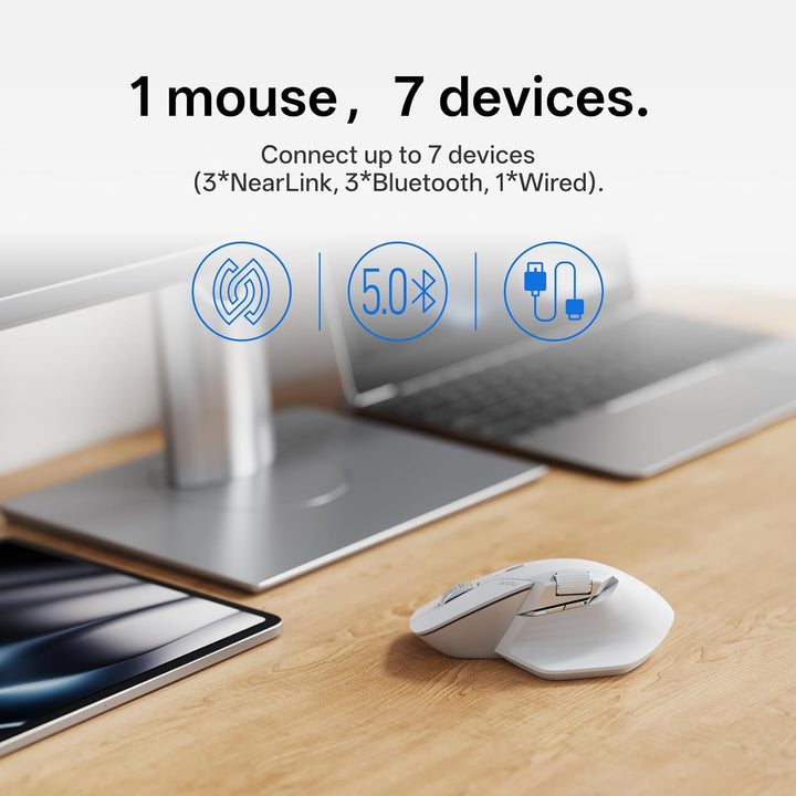 Rapoo MT760 PRO - Ratón inalámbrico, NearLink + Bluetooth 5.0 multi...