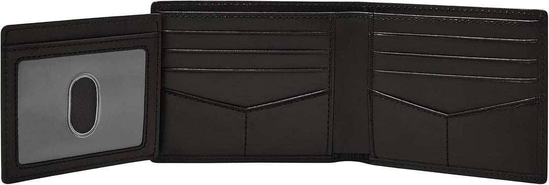 Cartera Fossil para hombre, de piel, plegable, con bloqueo RFID y v...
