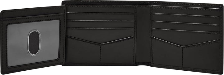 Cartera Fossil para hombre, de piel, plegable, con bloqueo RFID y v...