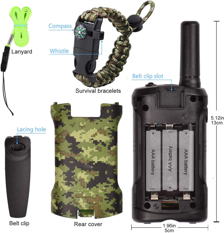 Aikmi - Walkie Talkies para niños, de 22 canales de radio, 2 vías y...
