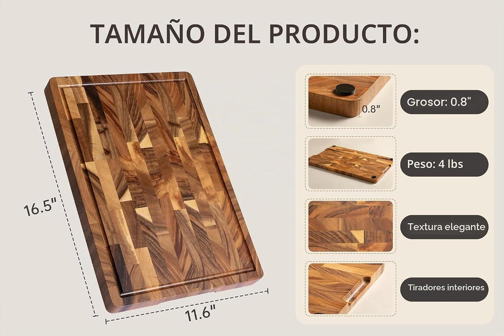 Tabla de cortar de nogal para cocina, tablas de cortar de madera