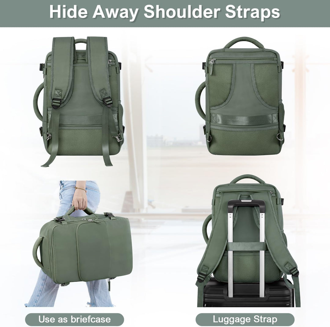 Mochila de Viaje Sinaliy, Verde militar, X-Grande