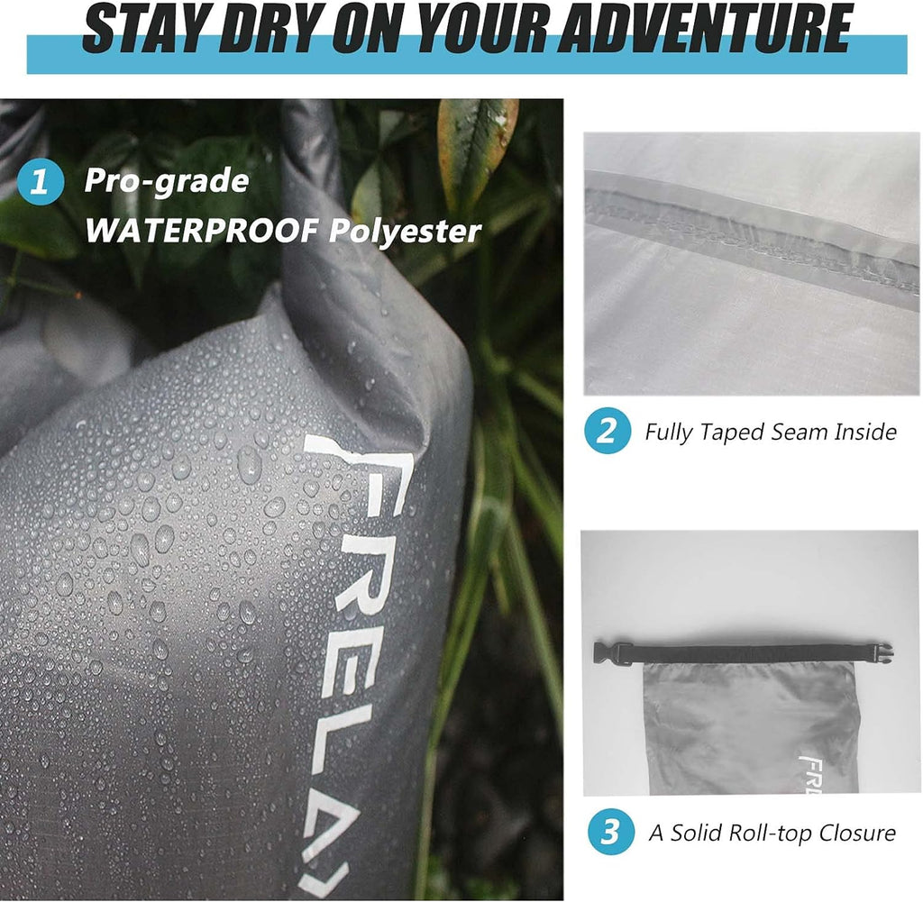 Frelaxy Dry Bag - Paquete de 5, saco seco ultraligero e impermeable para