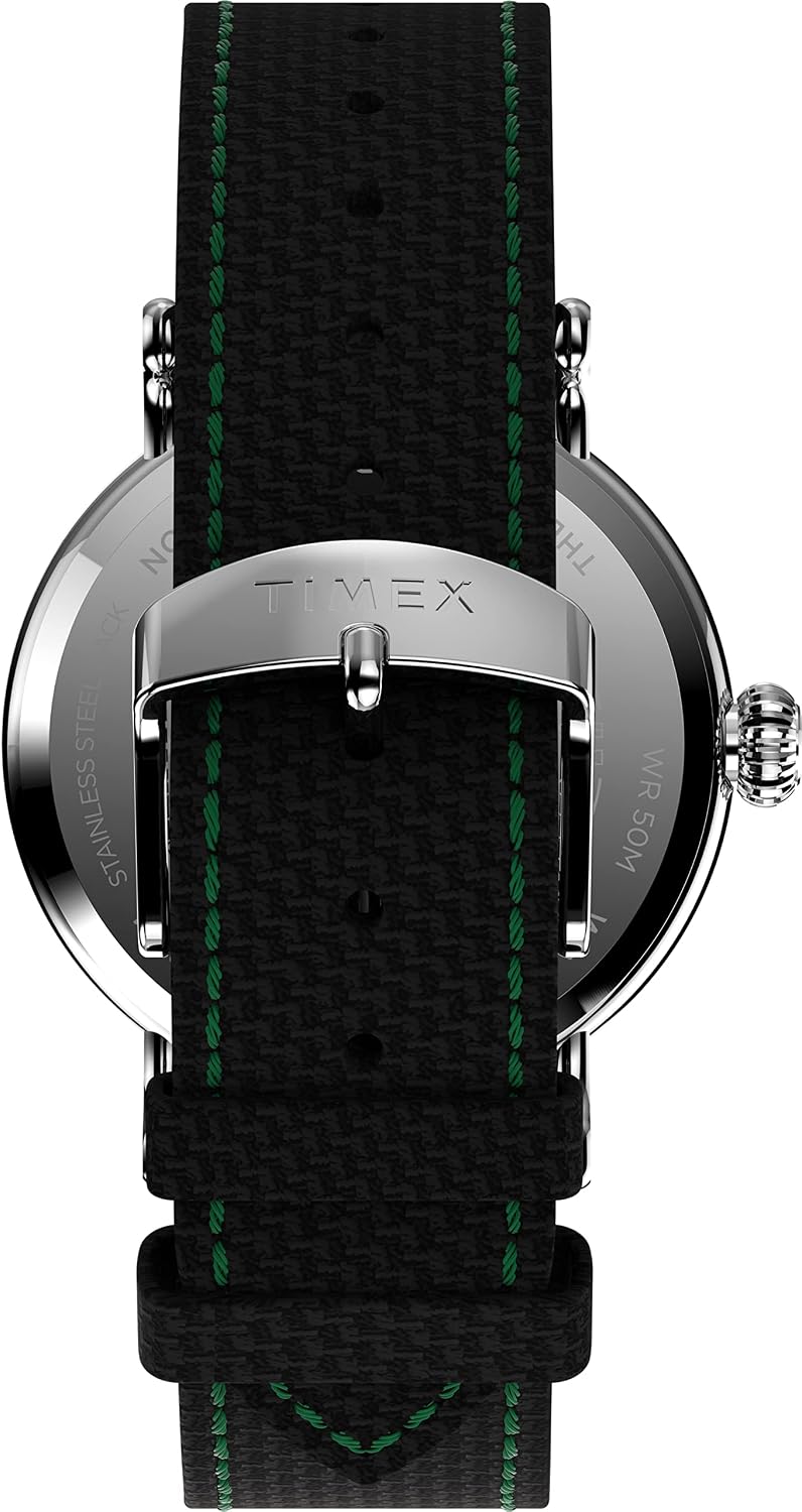 Reloj analógico para hombre Timex Standard de 3 agujas 40 mm | Luz INDIGLO y agujas luminiscentes | Correa ajustable y resistente | Resistencia al agua 50M