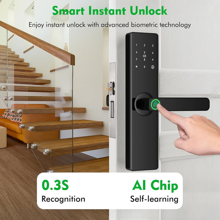 Cerradura de puerta inteligente con huellas dactilares