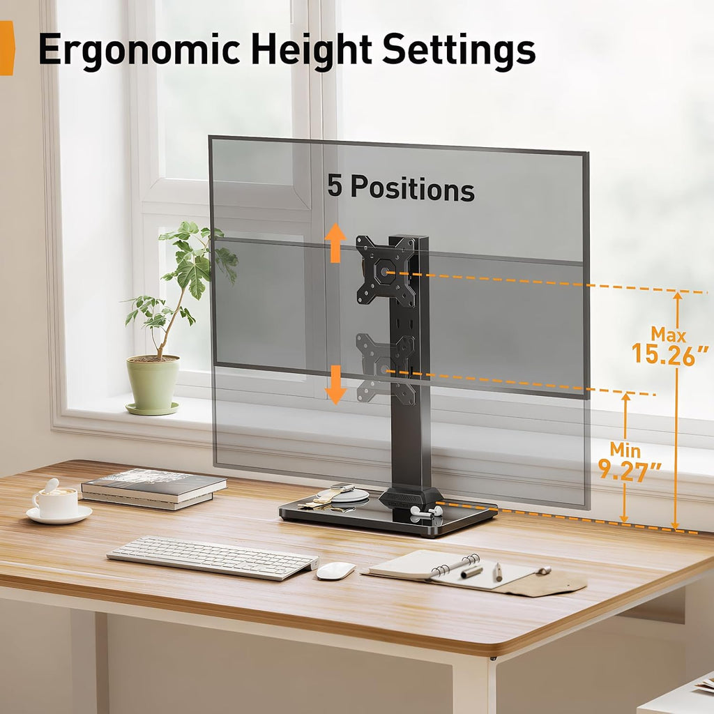 Perlegear - Soporte de monitor único para pantallas de 13 a 34 pulgadas de
