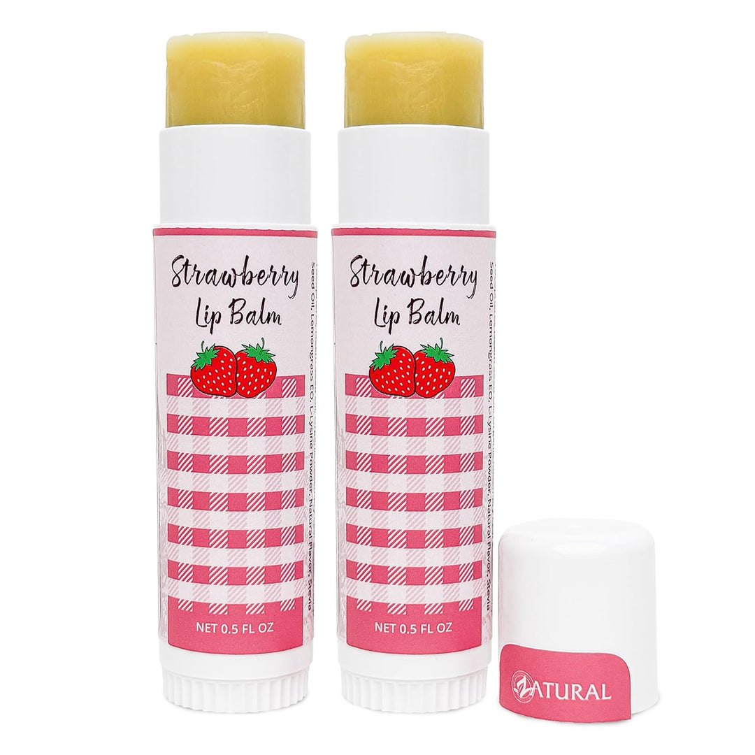 Bálsamo labial de fresa Zatural con manteca de karité, aceite de jo...