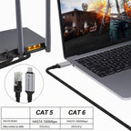 Cable USB-C a Ethernet 5FT, Tipo-C a RJ45 Gigabit Cable trenzado de nylon