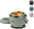 Crock-Pot Lonchera eléctrica portátil, calentador de alimentos de 20 onzas, verde lunar, ideal para viajes, sobre la marcha, mantiene la comida libre de derrames, cálida y sabrosa, apta para