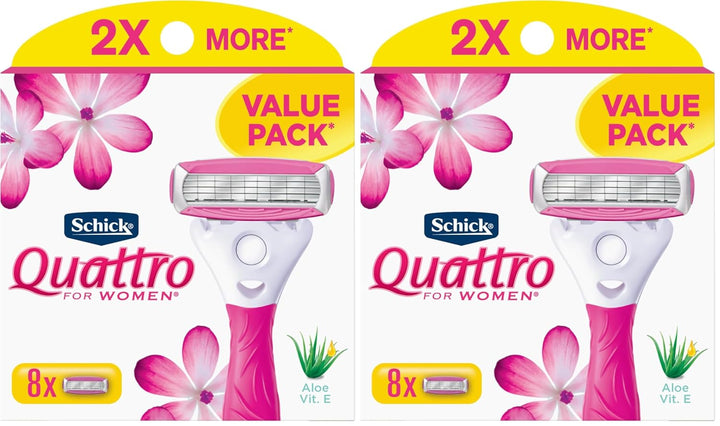 Schick Quattro para mujer Cuchillas de afeitar para recargas, Maqui...