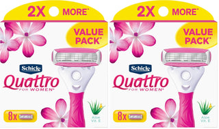 Schick Quattro para mujer Cuchillas de afeitar para recargas, Maqui...