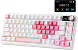 YUNZII Teclado mecánico B75 PRO MAX 75% (corazón blanco, interrupto...
