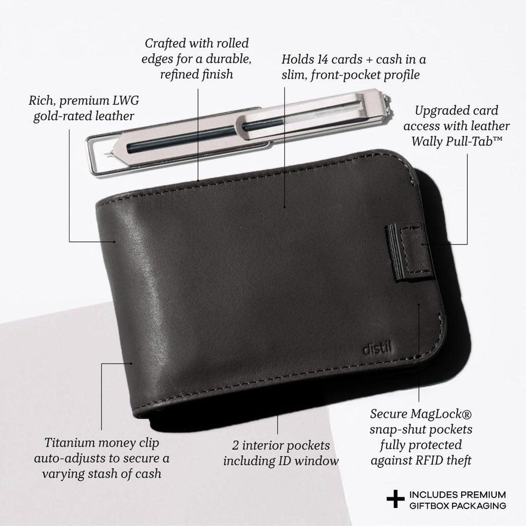 Distil Union Wally Bifold 5.0 - Cartera RFID de alta calidad con cl...