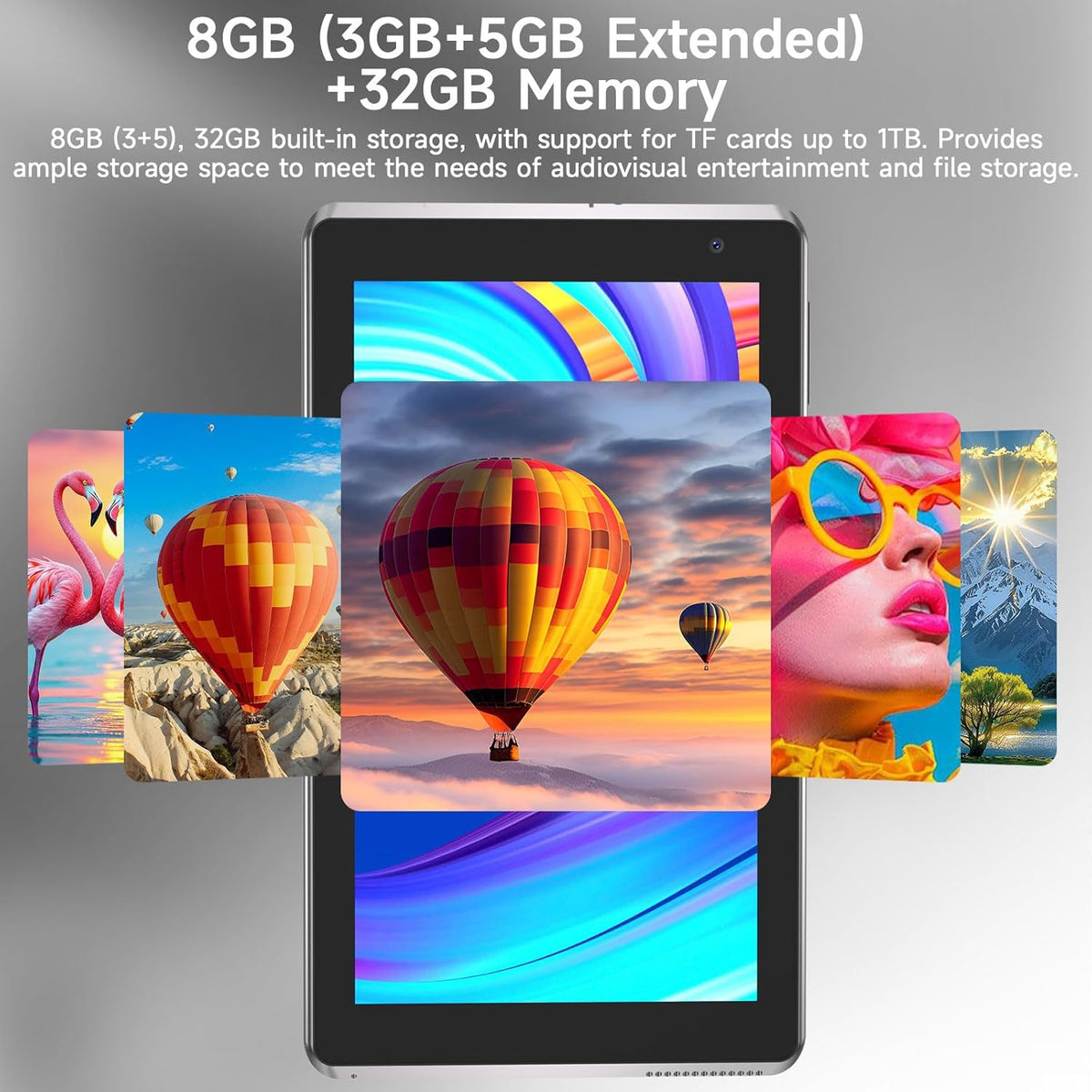BYANDBY Tablet 7 pulgadas Android 15.0 Tablet, 8GB+32GB ROM (1TB Ex...