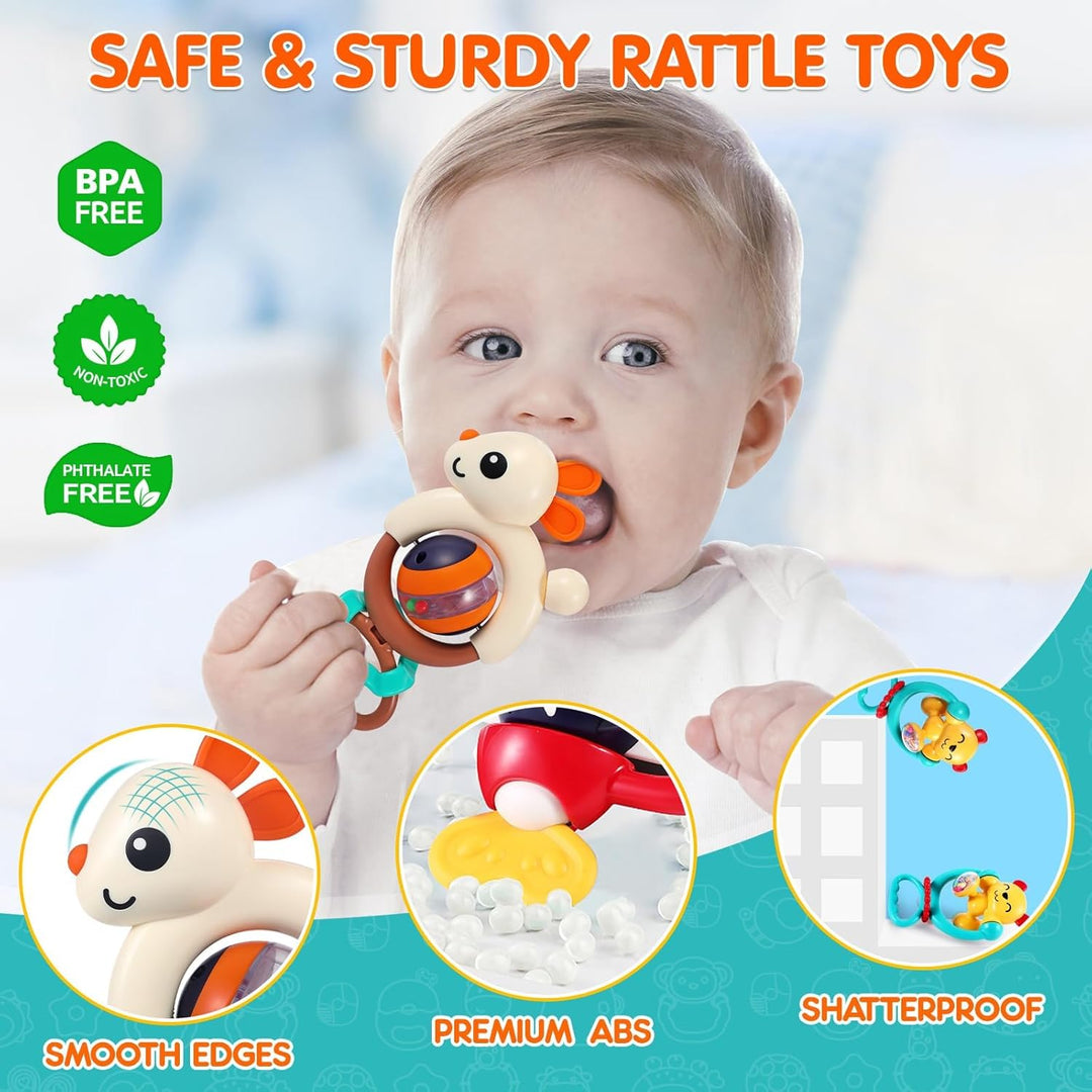 Juguetes para bebés de 6-12 meses, conjunto de 3 juguetes para sill...