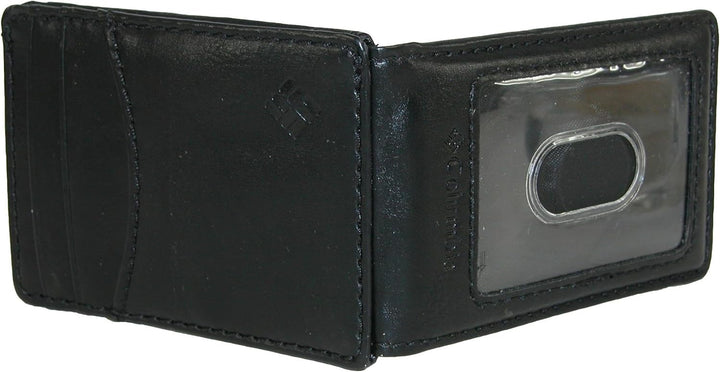 Columbia Billetera de cuero para hombre con bolsillo frontal y tarj...