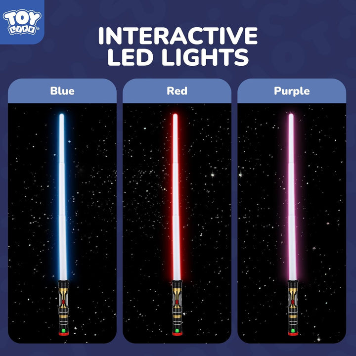 TOY Life Paquete de 2 espadas de luz de sable oscuro para niños, es...