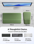 Vaydeer Juego de soporte para teclado y mouse pad, reposamuñecas de espuma