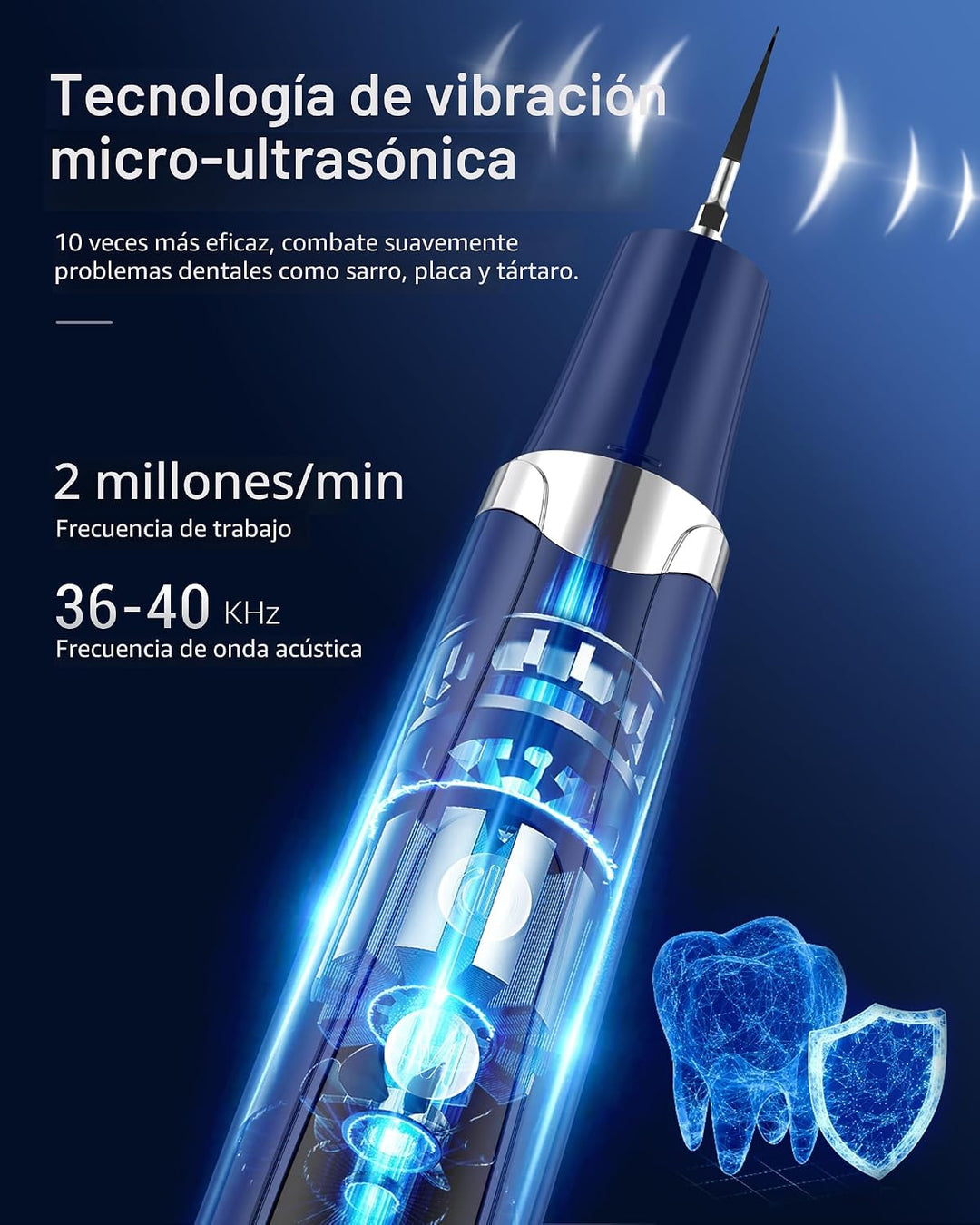 Removedor de placa para dientes, removedor de sarro para dientes co...