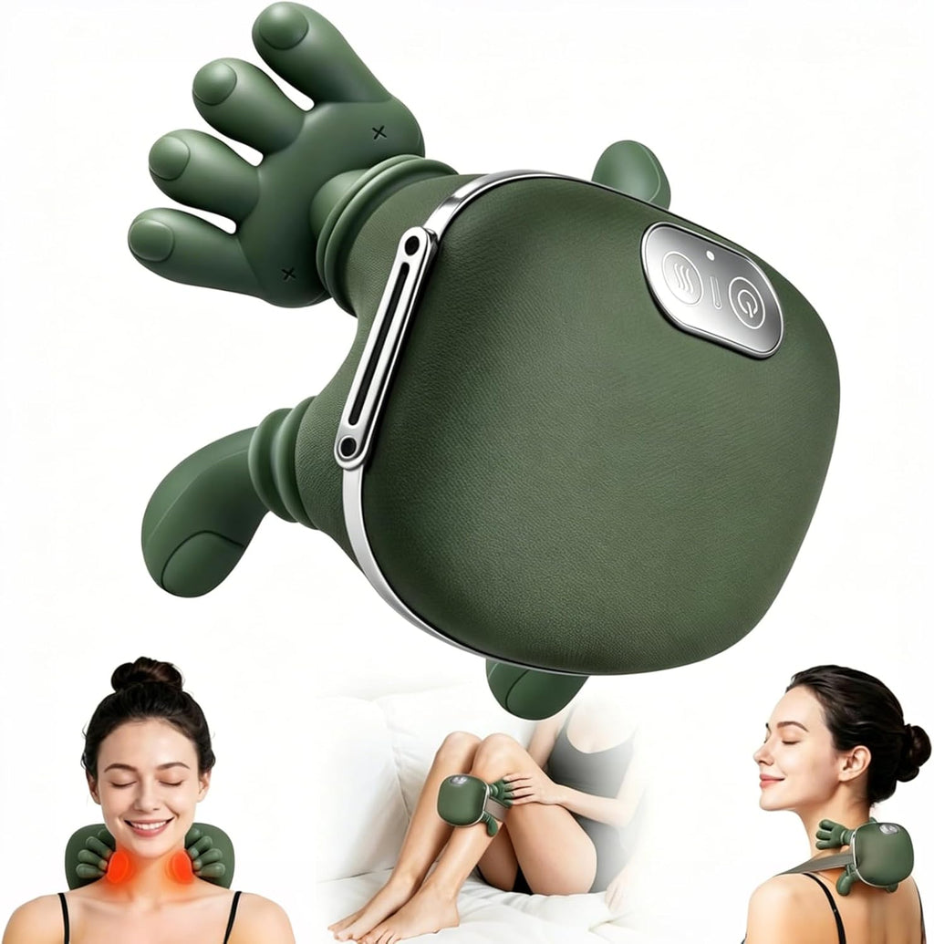 KppeX Nuevo modelo de almohada de masaje de cuello con calor para aliviar