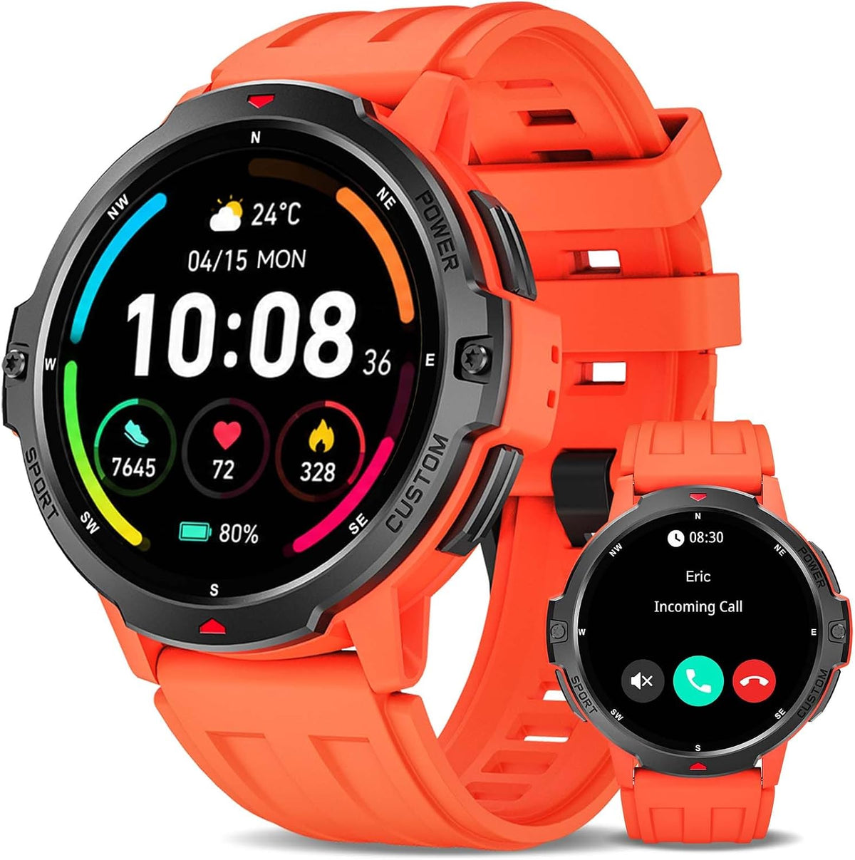 Reloj inteligente GPS para exteriores C31: diseño resistente al agua de 3 ATM, pantalla TFT de 1.46 ″, sensores de movimiento de 6 ejes, seguimiento GPS integrado, batería de larga duración de