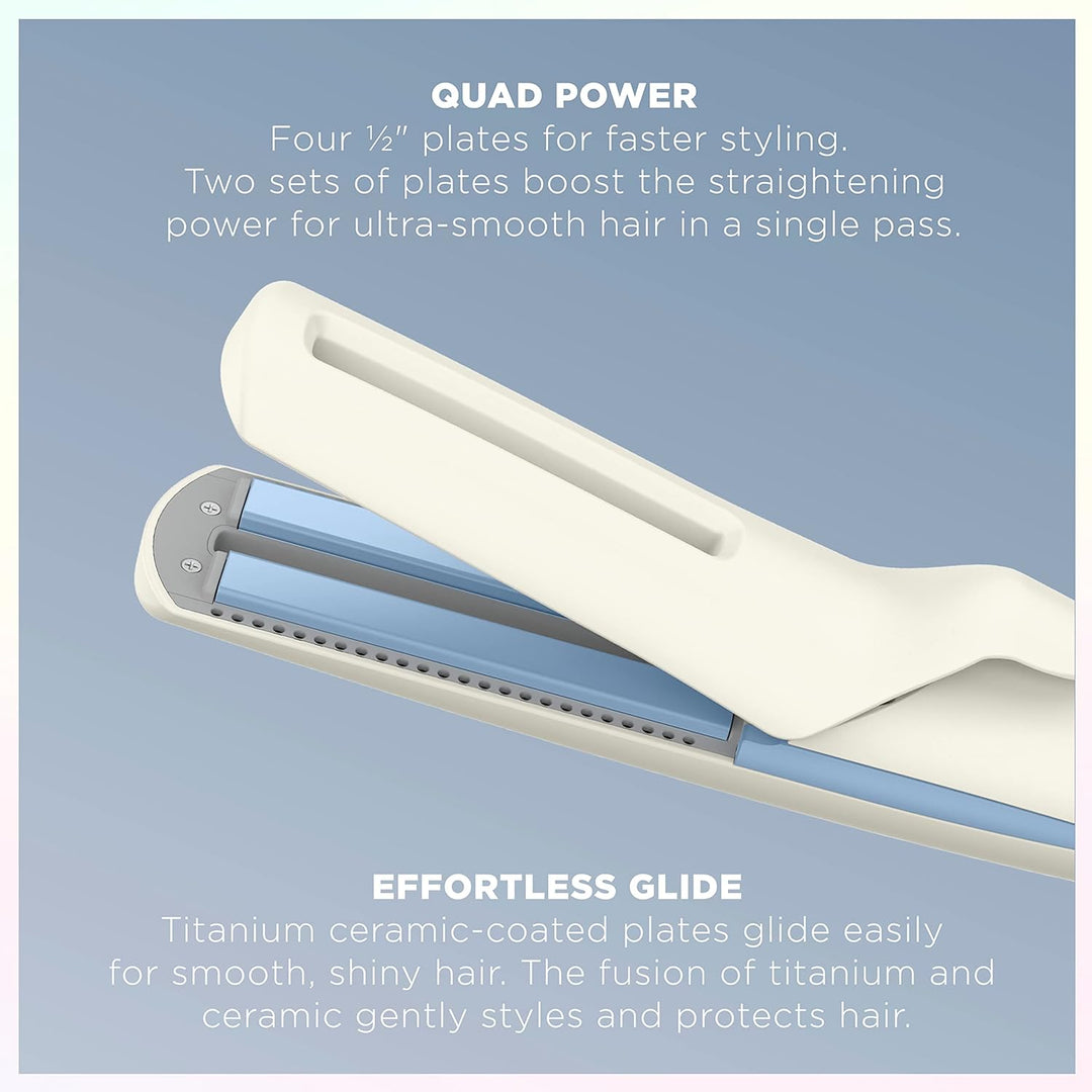 INFINITIPRO BY Conair QuadAir - Plancha plana para alisar el cabell...