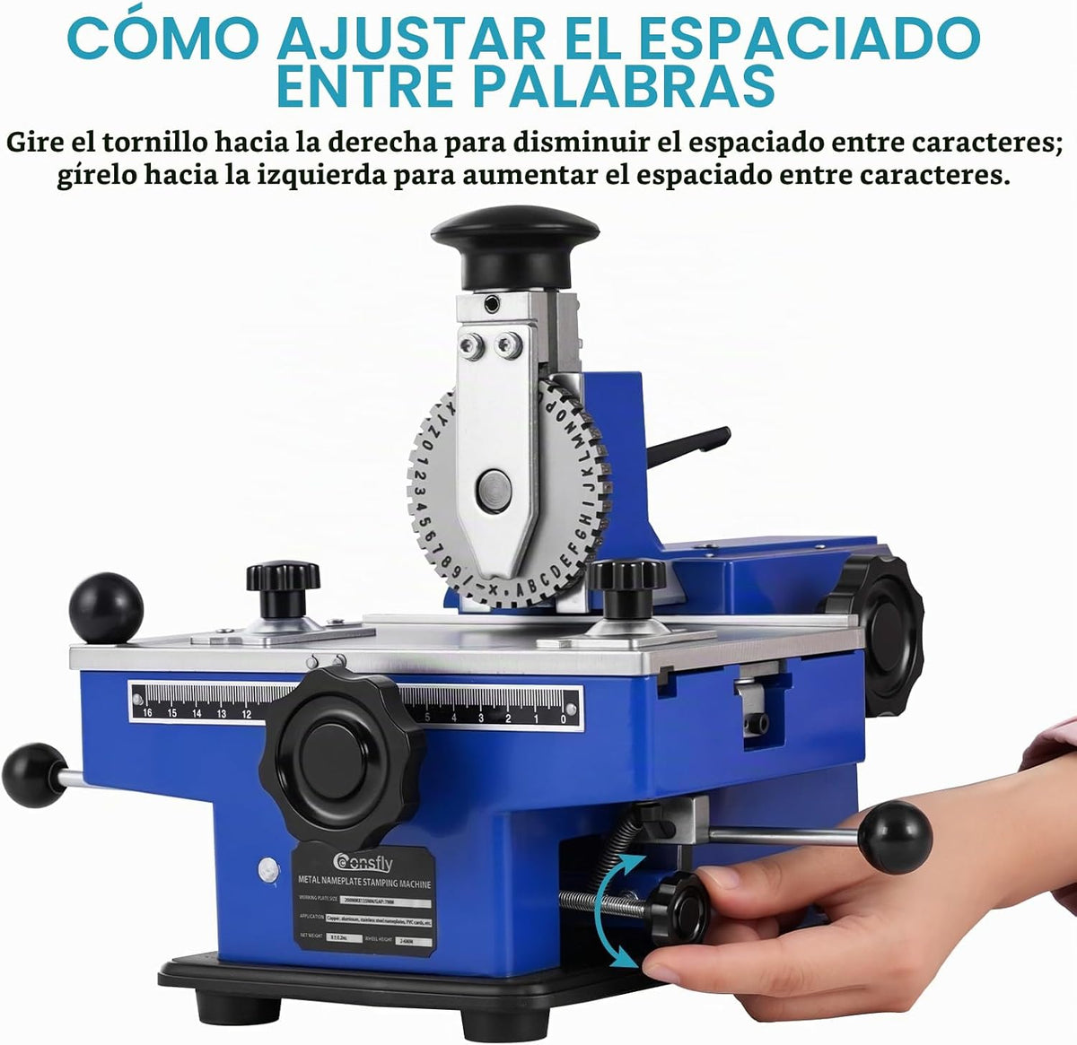 Máquina de estampado de placa de identificación del metal de Consfly