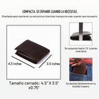 Billetera de cuero plegable para hombre con 3 ventanas para identificación