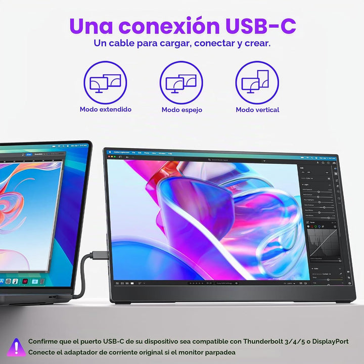 VisionOwl Monitor portátil de 15.6 pulgadas 4K UHD 145% sRGB segund...