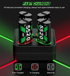DINOSTRIKE Paquete de baterías recargables y estación de carga para Xbox Series X|S, controladores Xbox One - Incluye 4 paquetes de baterías para Xbox con carga USB-A y USB-C