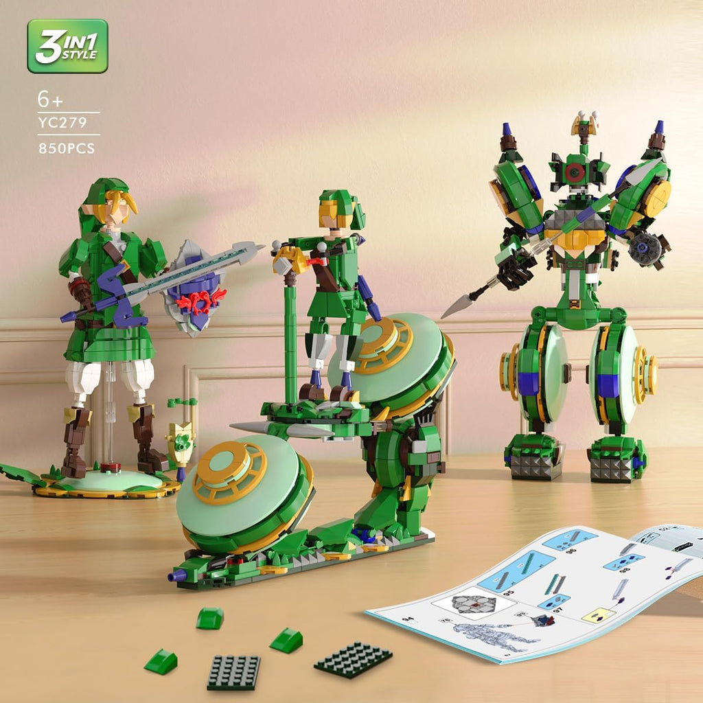 Conjuntos de construcción BOTW 3 en 1, se transforma a 3 figuras diferentes