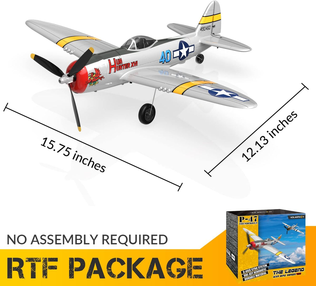 volantexrc Avión RC, Avión de Control Remoto 4CH para Principiantes y Adultos