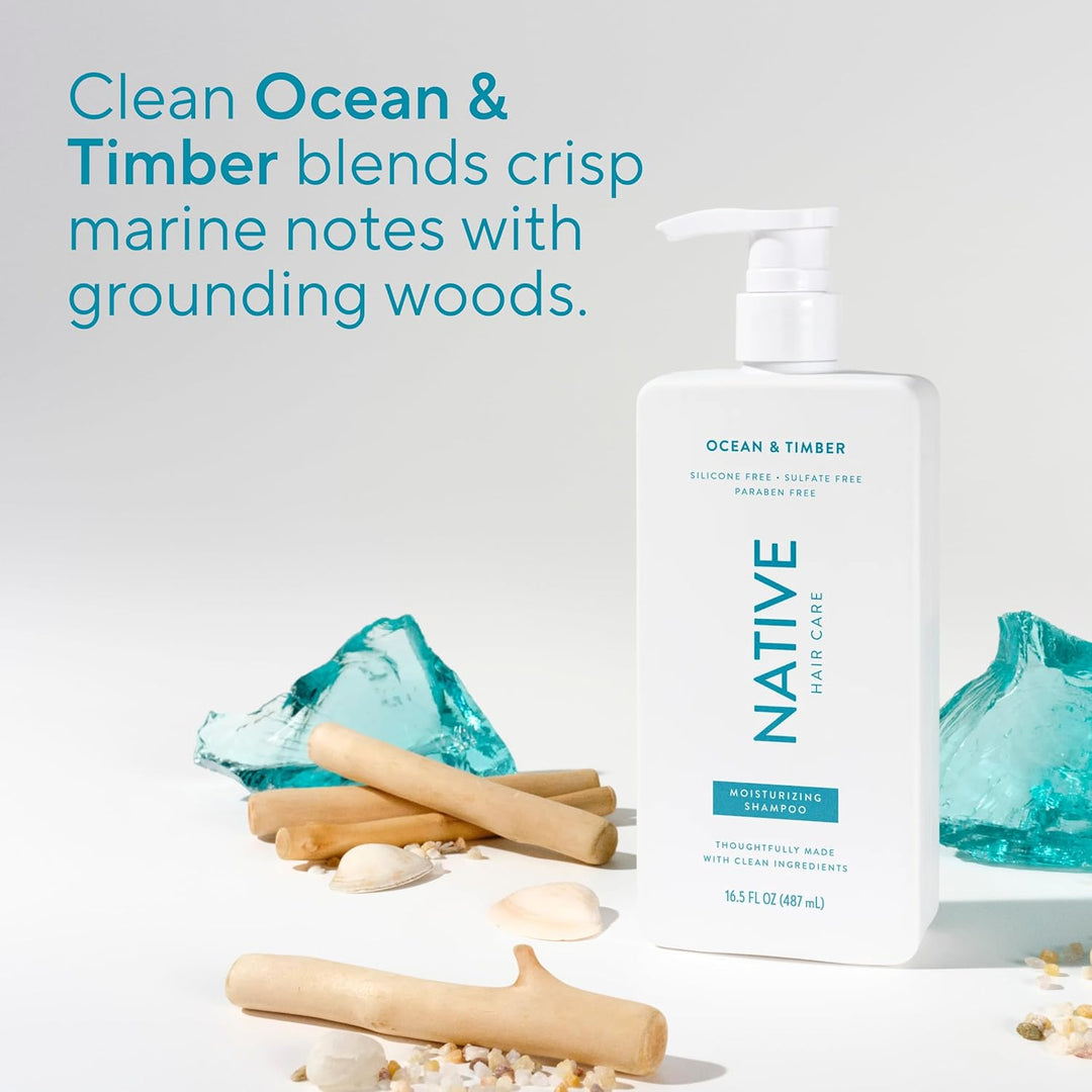 Native Ocean &amp; Timber Champú y acondicionador contiene ingredie...