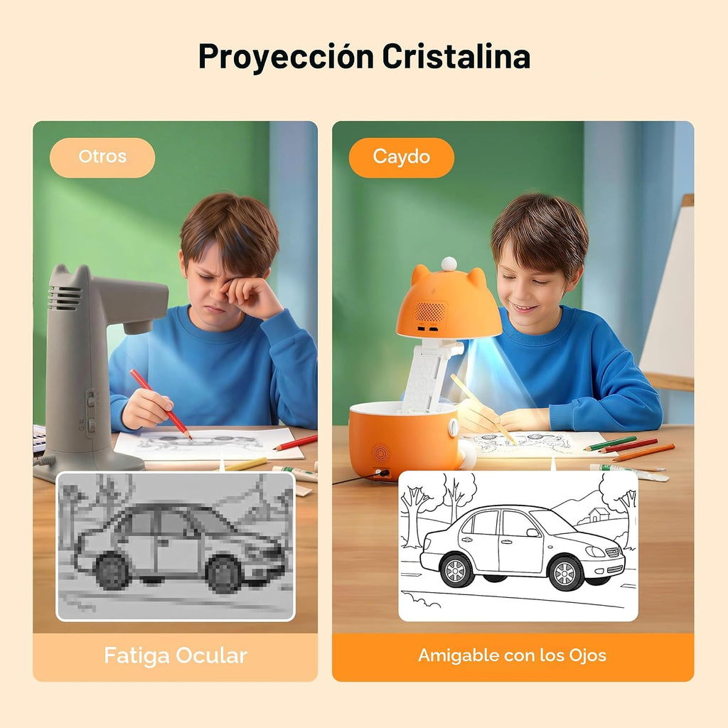 Proyector de dibujo Caydo T3 AI, regalo de Navidad y cumpleaños para niños