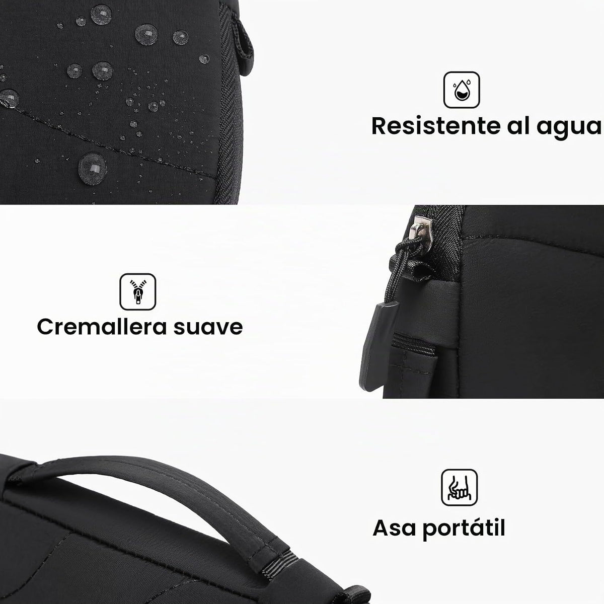 Omnpak Funda para portátil MacBook Air/Pro M5-M1 y Neo A18 Pro, Negro