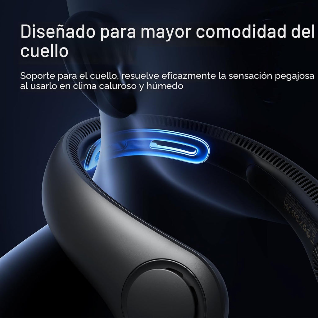 JISULIFE Ventilador de cuello portátil actualizado: collarín manos...