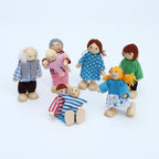 ONEST Juego de 23 piezas de casa de muñecas de madera, mini figuras