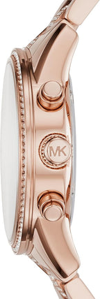 Michael Kors Bryant - Reloj cronógrafo para mujer de acero inoxidable y cristal pavé