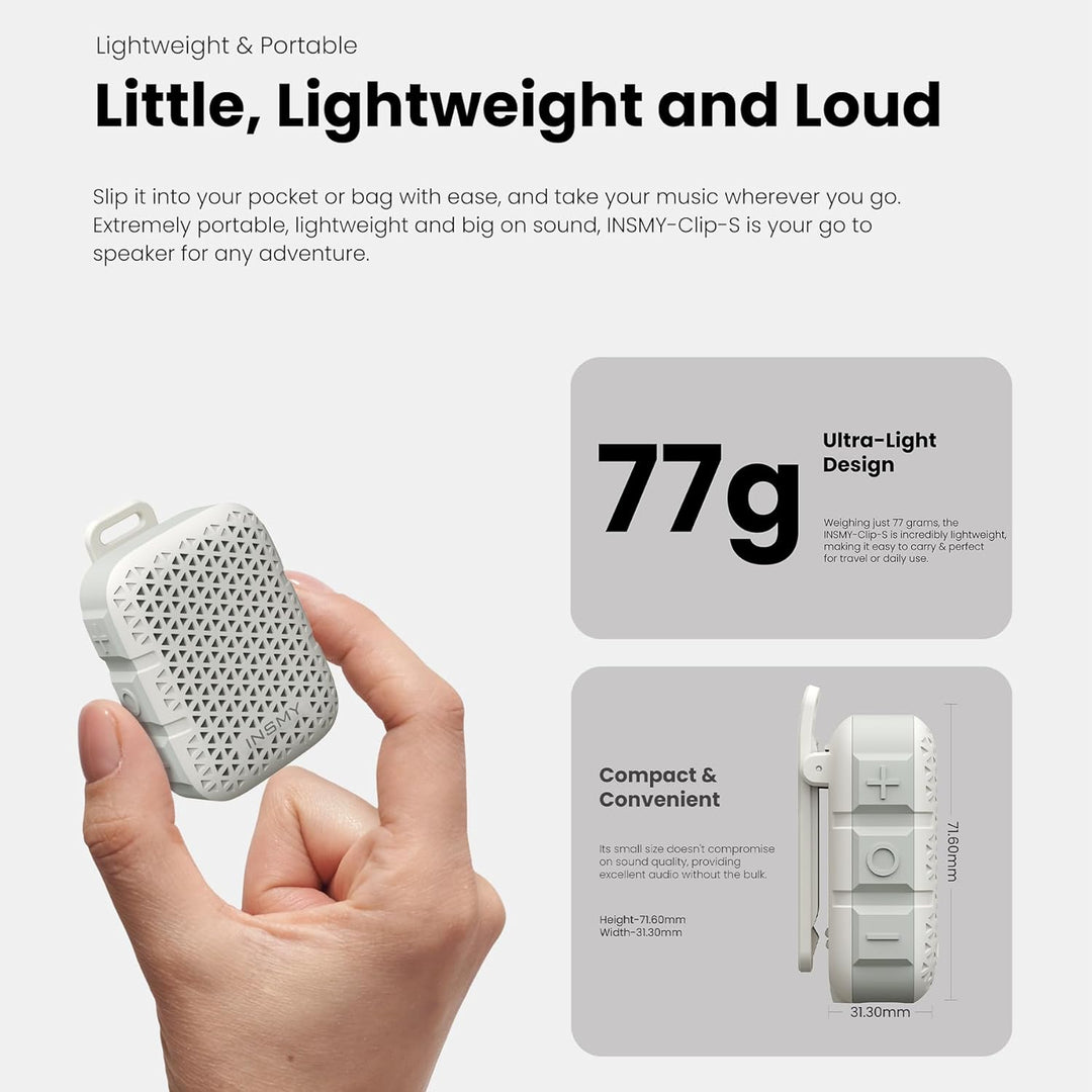 INSMY Altavoces Bluetooth portátiles, impermeabilidad IP67, altavoz...