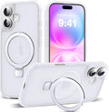 SKYLMW – Funda compatible con iPhone 16 con soporte magnético invisible tipo anillo, funda para teléfono de grado militar para iPhone 16 de 6.1 pulgadas [compatible con MagSafe] [excelente sensación